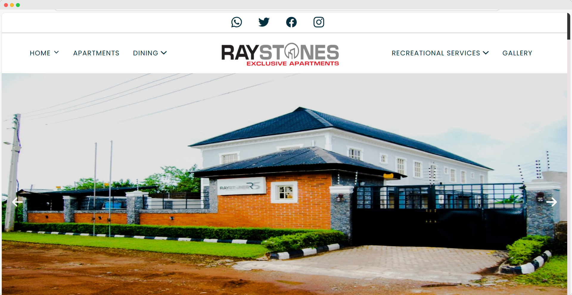 Raystones Exclusive Apartments Website